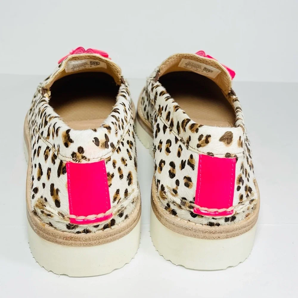 Sperry‎ cloud Authentic Original Men’s Tassel Loafers Beige Leopard Print Size 9